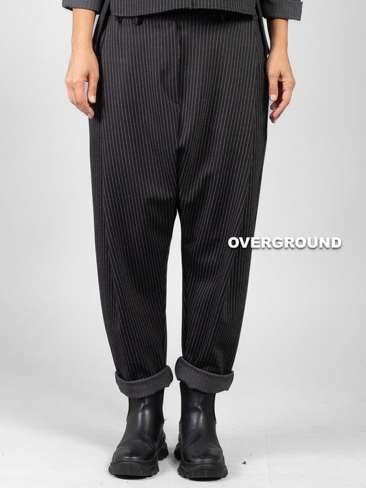 PANTALONE CAVALLO BASSO GESSATO CON PENS E PASSANTI - OVERGROUND STORE 