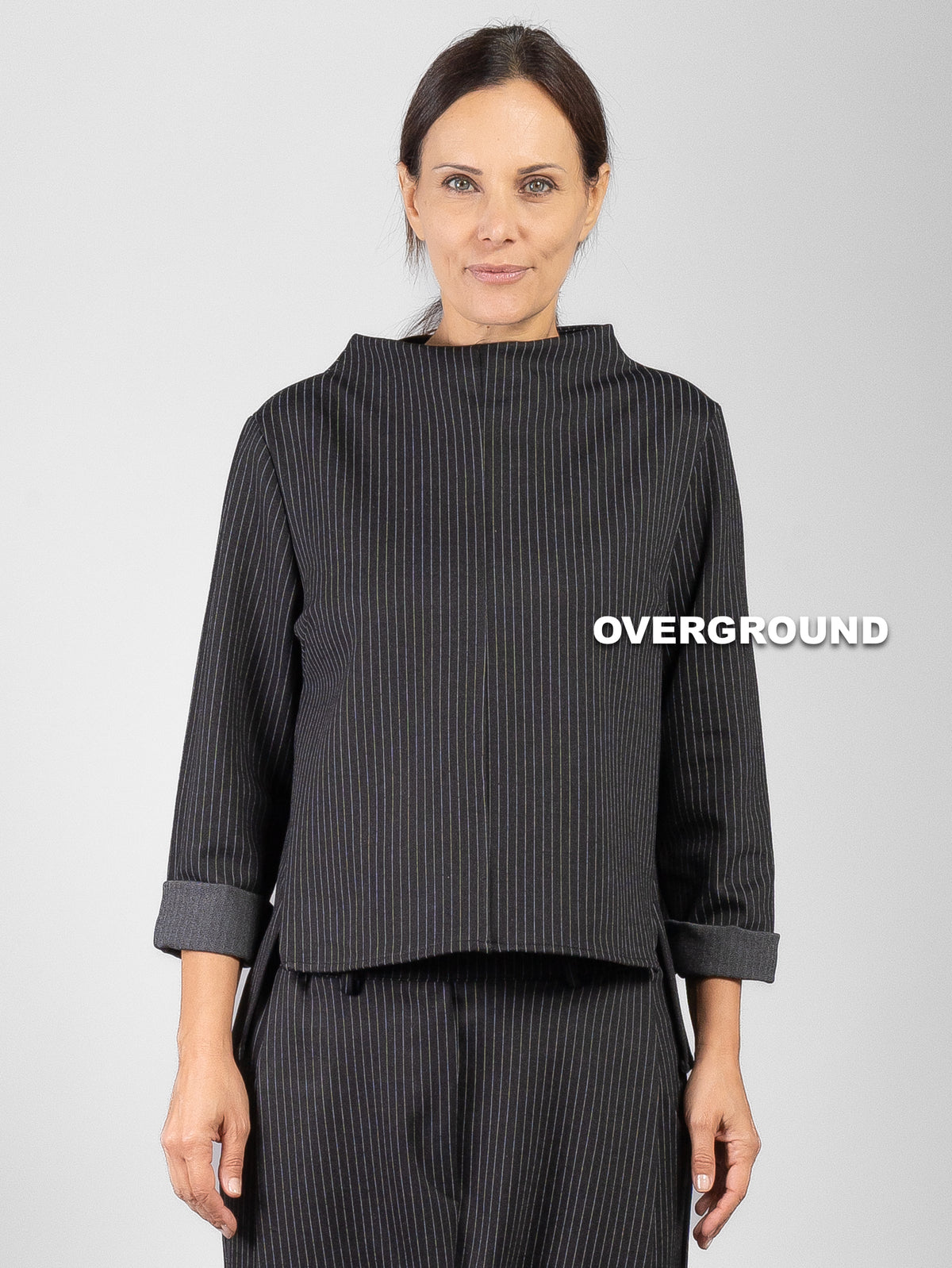 BLUSA OVER ACCOLLATA GESSATA CON CUCITURA FRONTALE - OVERGROUND STORE 