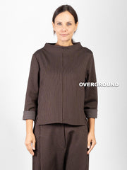 BLUSA OVER ACCOLLATA GESSATA CON CUCITURA FRONTALE - OVERGROUND STORE 