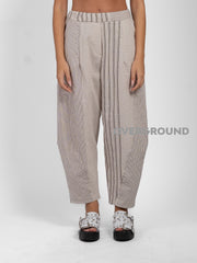 PANTALONE OVER FANTASIA RIGATA CON CUCITURE