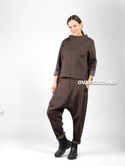 PANTALONE CAVALLO BASSO GESSATO CON PENS E PASSANTI - OVERGROUND STORE 