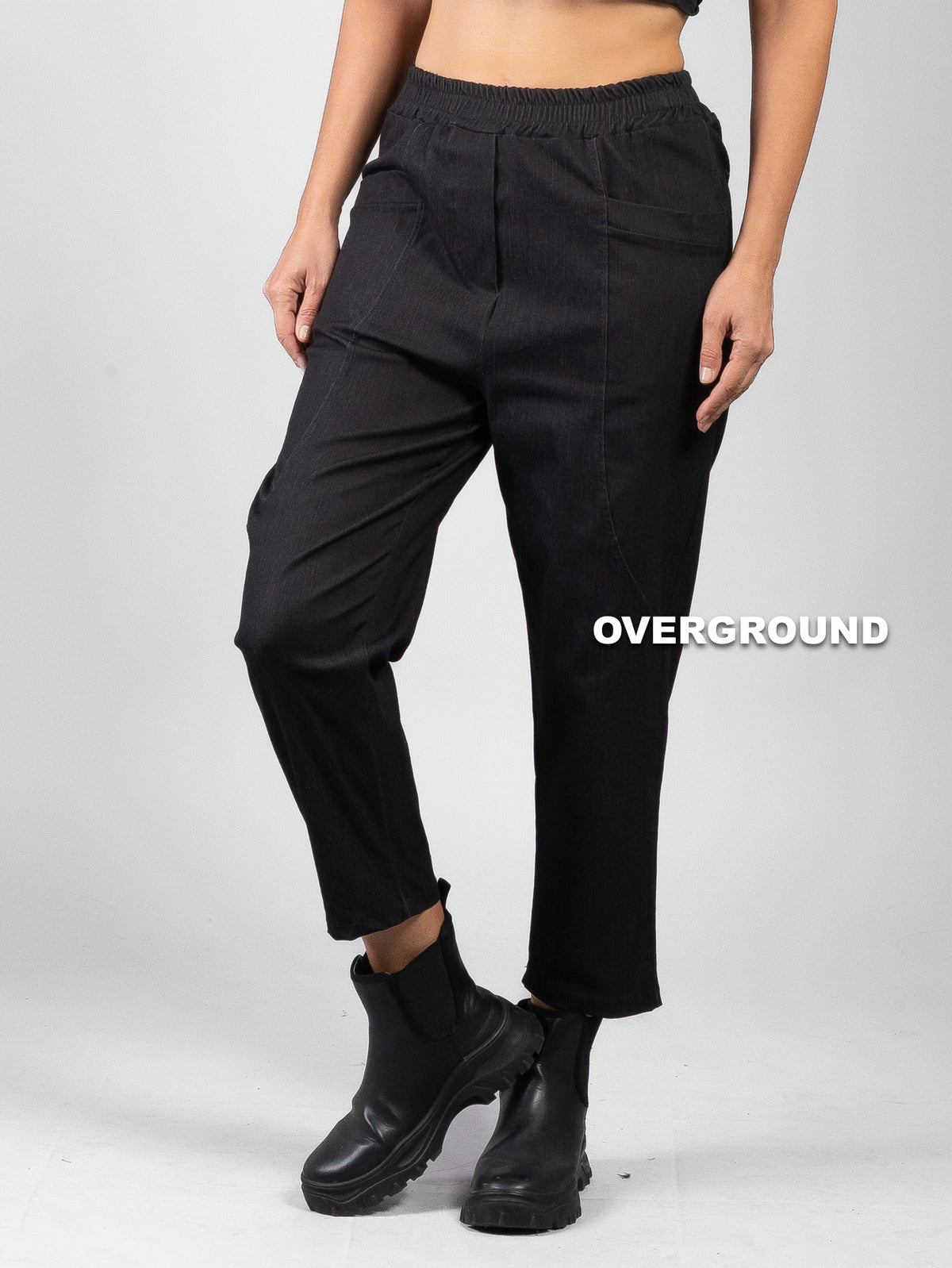 PANTALONE OVER EFFETTO JEANS CON TASCHE DAVANTI - OVERGROUND STORE 
