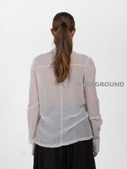 CAMICIA COLLO COREANA CON CHIUSURA ANNODATA - OVERGROUND STORE 
