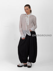 CAMICIA COLLO COREANA CON CHIUSURA ANNODATA - OVERGROUND STORE 