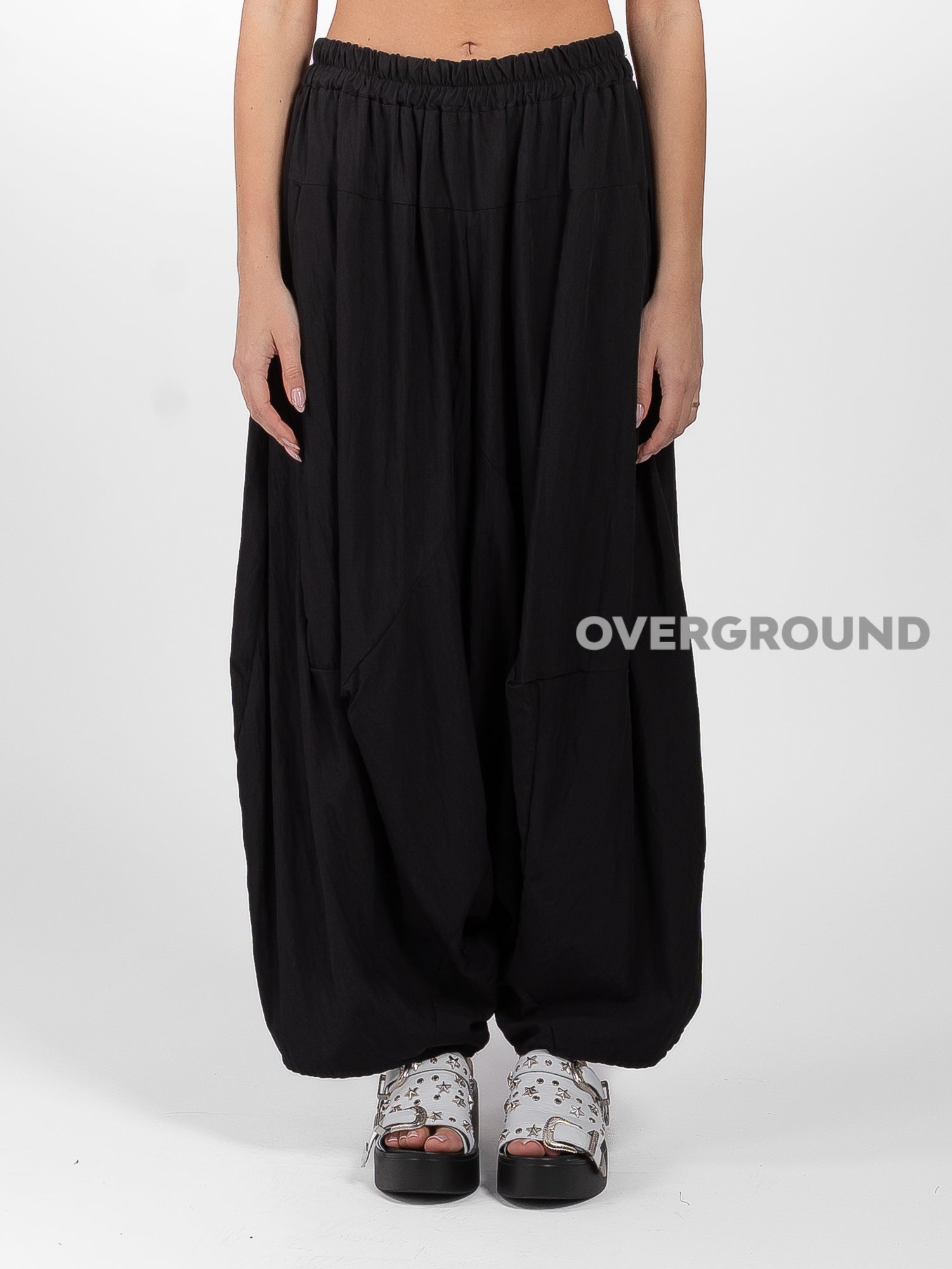 PANTALONE OVER CAVALLO BASSO LEGGERO GAMBULE LARGO - OVERGROUND STORE 