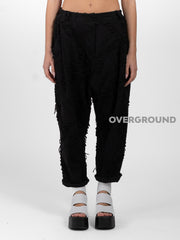 PANTALONE CAVALLO BASSO CON TESSUTO LAVORATO - OVERGROUND STORE 