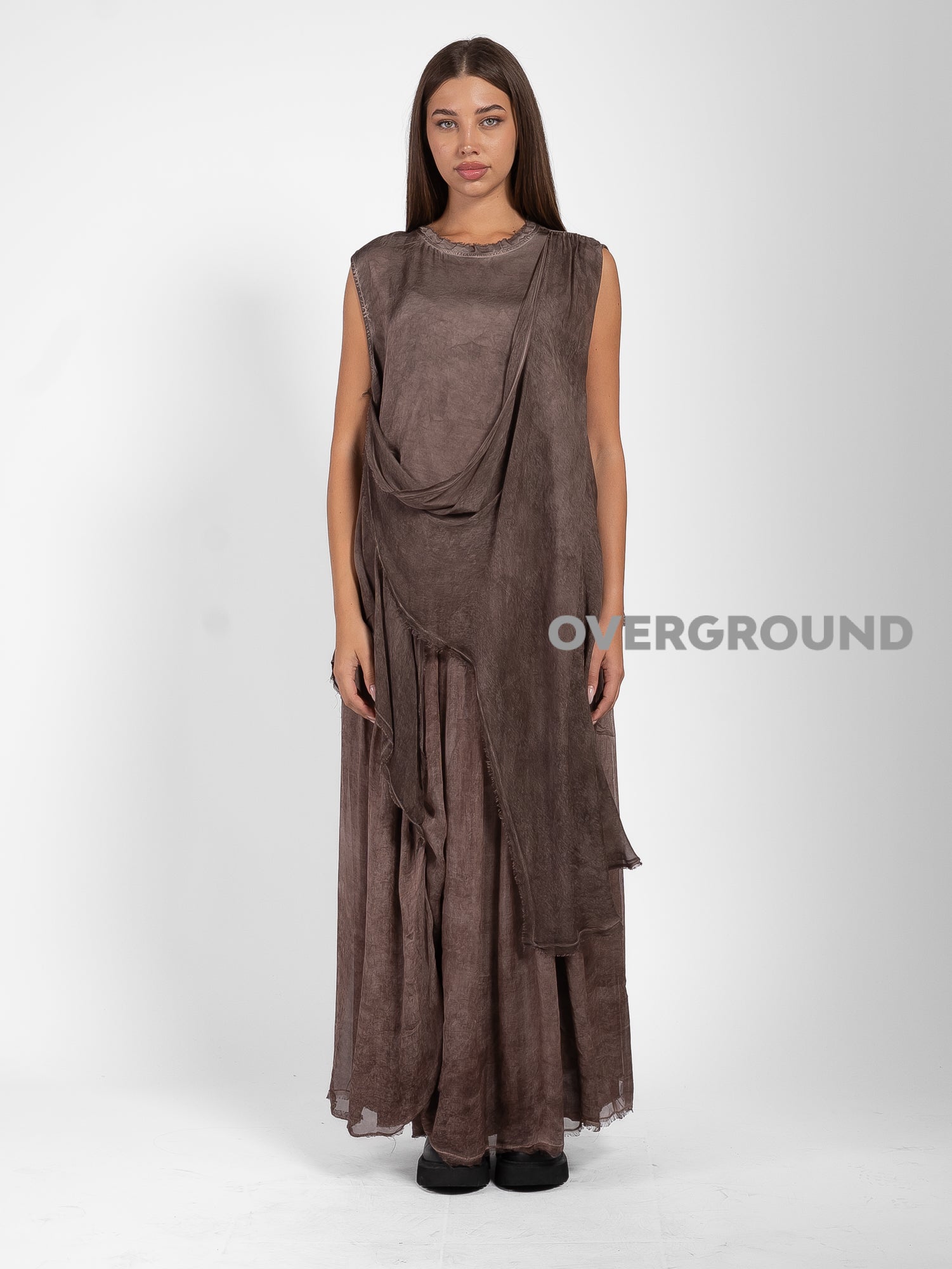 BLUSA OVER SMANICATA VELATA CON RIPRESA