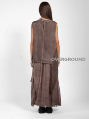 BLUSA OVER SMANICATA VELATA CON RIPRESA