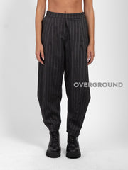 OVERSIZED STRIPED TROUSERS WITH STITCHING ON THE LEG