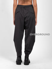 OVERSIZED STRIPED TROUSERS WITH STITCHING ON THE LEG