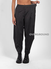 OVERSIZED STRIPED TROUSERS WITH STITCHING ON THE LEG