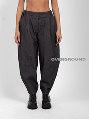 PANTALONE OVER CON CUCITURE SUL GAMBULE JEANS
