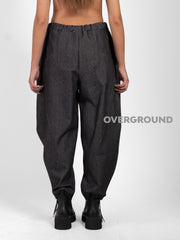PANTALONE OVER CON CUCITURE SUL GAMBULE JEANS