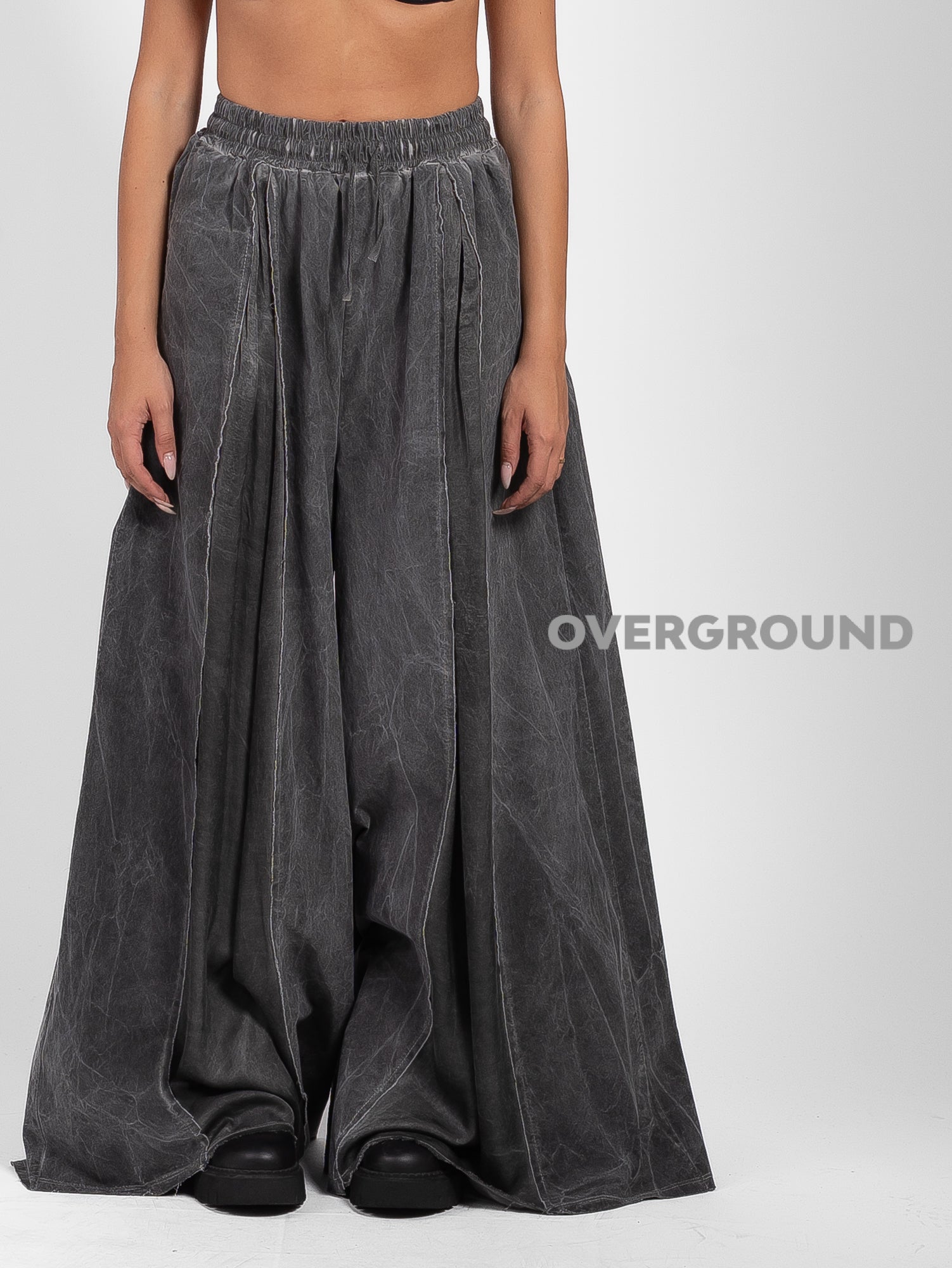 PANTALONE OVER DOPPIO TESSUTO CUCITURE FRONTALI