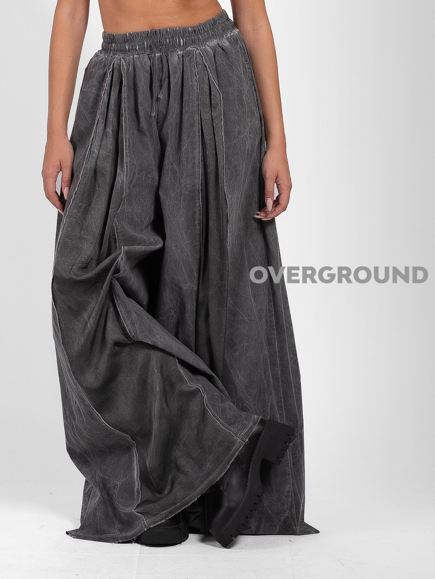 PANTALONE OVER DOPPIO TESSUTO CUCITURE FRONTALI