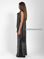 BLUSA OVER SMANICATA VELATA CON TASCHE FRONTALI LUNGA DIETRO