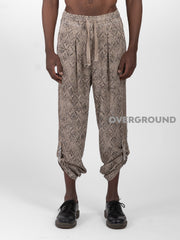 PANTALONE LINO IN FANTASIA CON TASCHE LATERALI - OVERGROUND STORE 