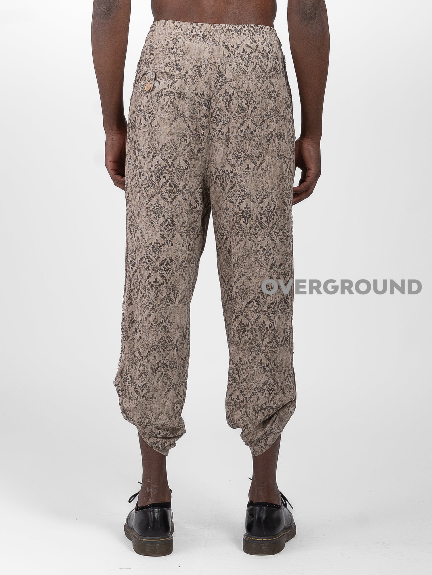 PANTALONE LINO IN FANTASIA CON TASCHE LATERALI - OVERGROUND STORE 