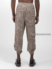 PANTALONE LINO IN FANTASIA CON TASCHE LATERALI - OVERGROUND STORE 
