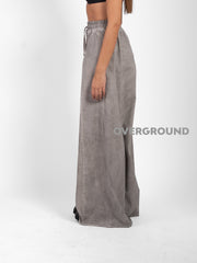 PANTALONE OVER GAMBULE LARGO DOPPIO TESSUTO VELATO