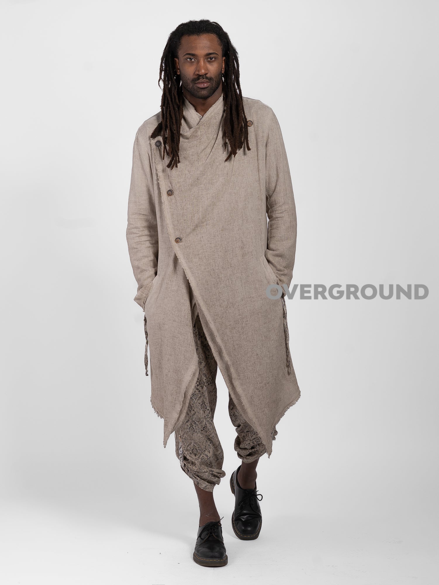 Spolverino sciallato tre bottoni laterali Z - OVERGROUND STORE 