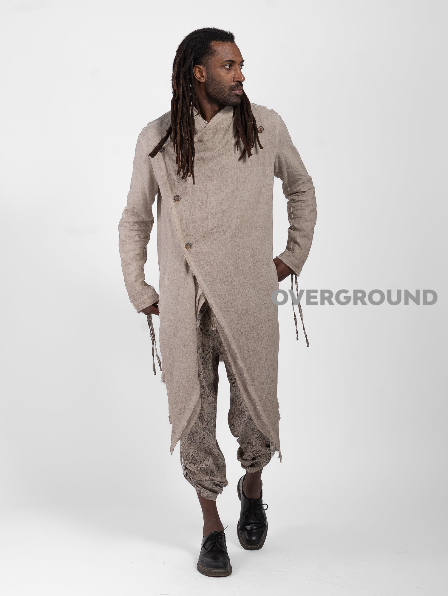 Spolverino sciallato tre bottoni laterali Z - OVERGROUND STORE 