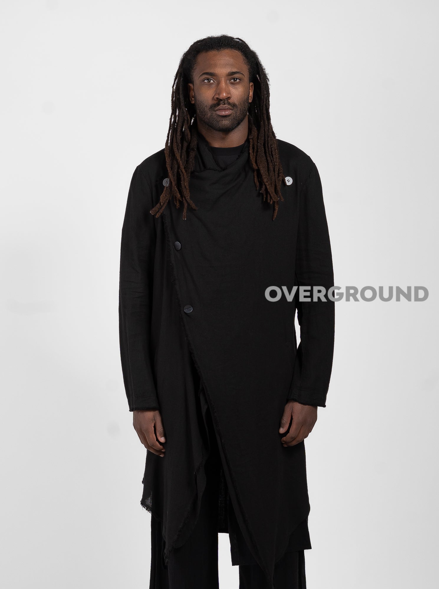 Spolverino sciallato tre bottoni laterali Z - OVERGROUND STORE 