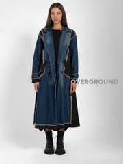 TRENCH JEANS DOPPIO PETTO SFRANGIATO