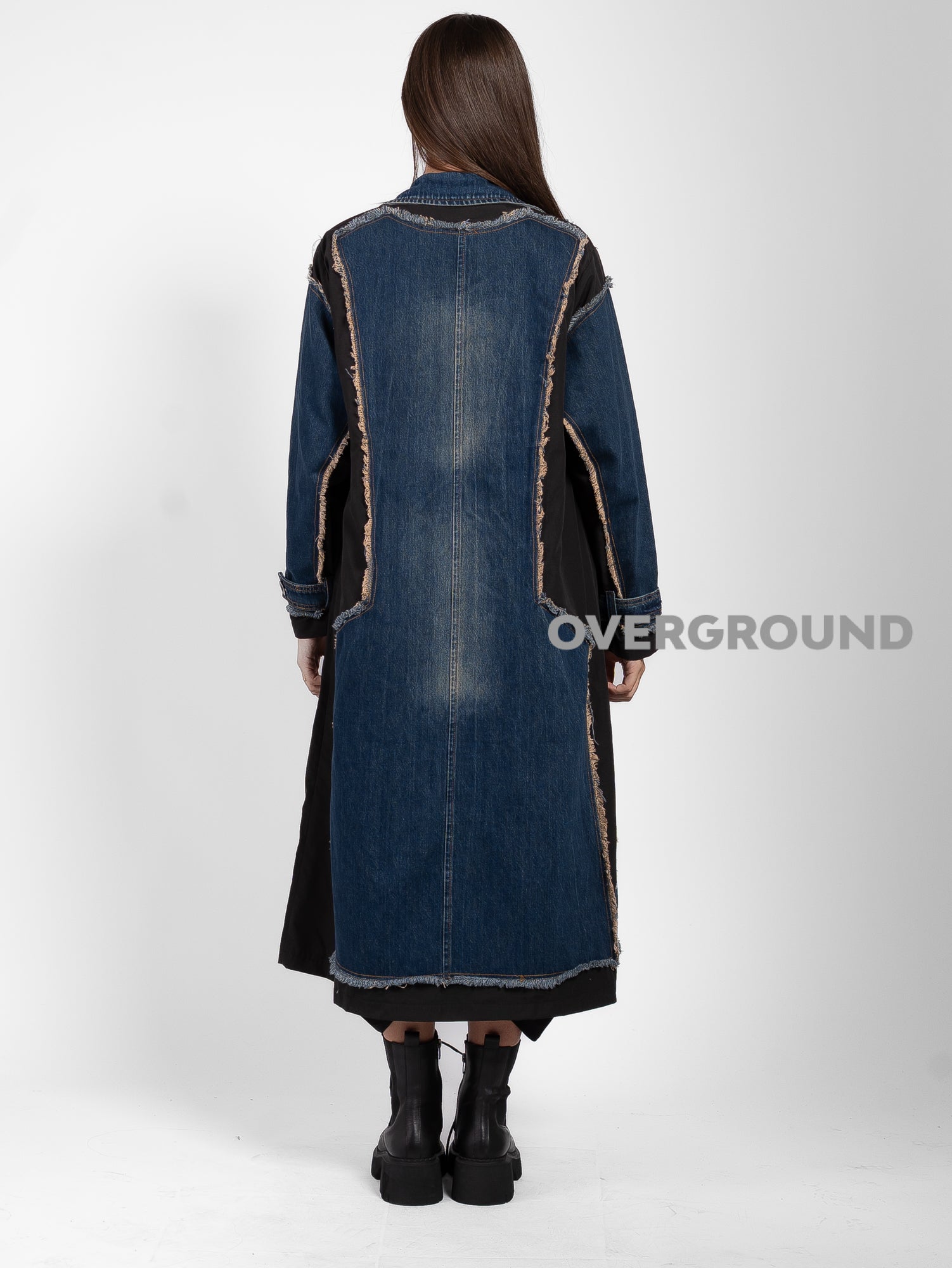 TRENCH JEANS DOPPIO PETTO SFRANGIATO