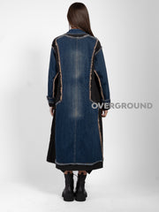 TRENCH JEANS DOPPIO PETTO SFRANGIATO