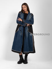 TRENCH JEANS DOPPIO PETTO SFRANGIATO