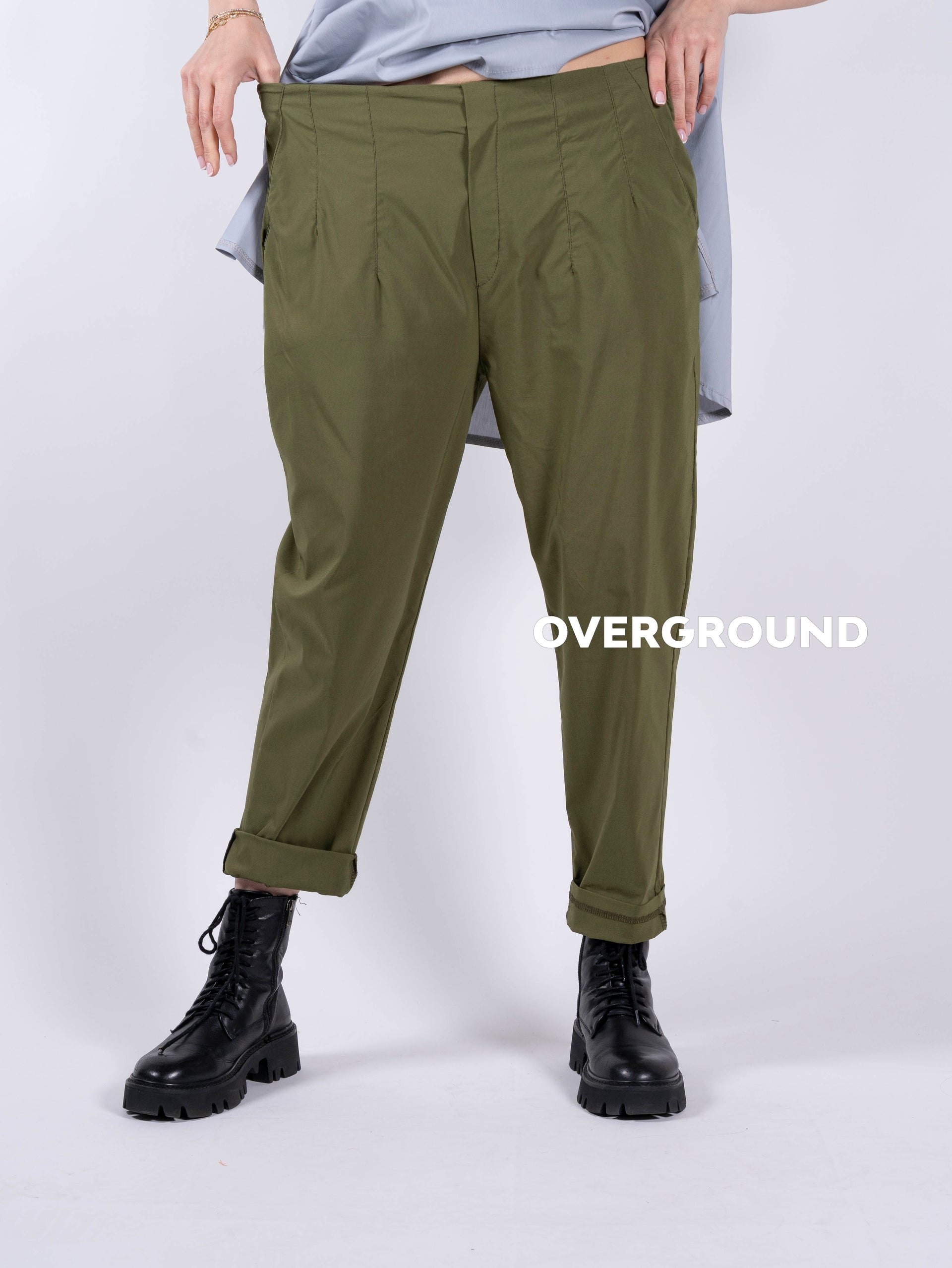 PANTALONE GAMBULE REGOLARE CON CUCITURE - OVERGROUND STORE 