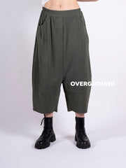 Pantalone cavallo basso con tasche laterali