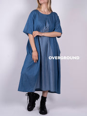 ABITO OVER JEANS BICOLORE