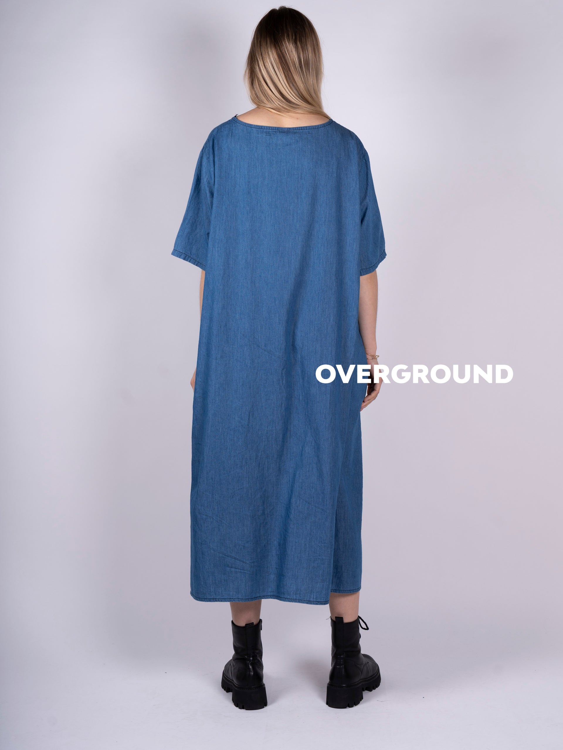 ABITO OVER JEANS BICOLORE