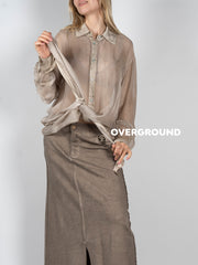 CAMICIA LUNGA OVER VELATA