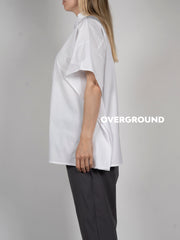 camicia collo coreana manica pipistrello