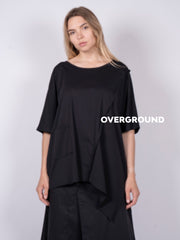Maglia lunga asimmetrica con tasca laterale