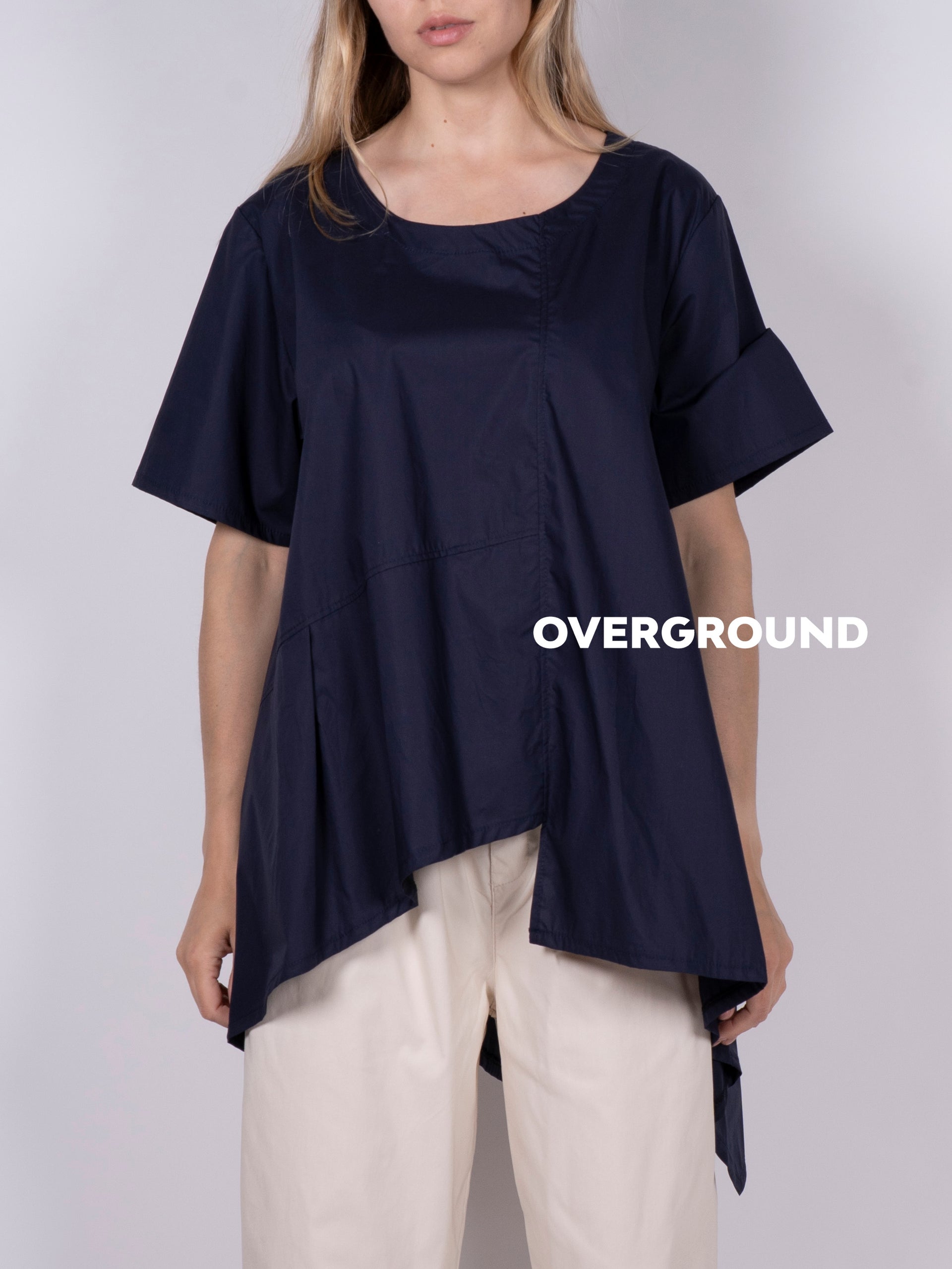 CAMICIA ASIMMETRICA CON PIEGA