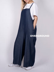 SALOPETTE JEANS CON TASCHE DIETRO