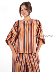 BLUSA OVER RIGATA - OVERGROUND STORE 