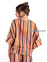 BLUSA OVER RIGATA - OVERGROUND STORE 