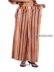 PANTALONE OVER GAMBULE LARGO RIGATO - OVERGROUND STORE 