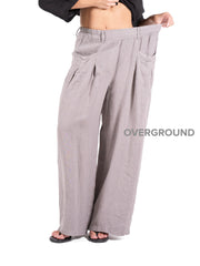 PANTALONE LINO OVER CON TASCHE DAVANTI - OVERGROUND STORE 
