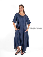 ABITO LUNGO OVER CON TASCHE LATERALI - OVERGROUND STORE 