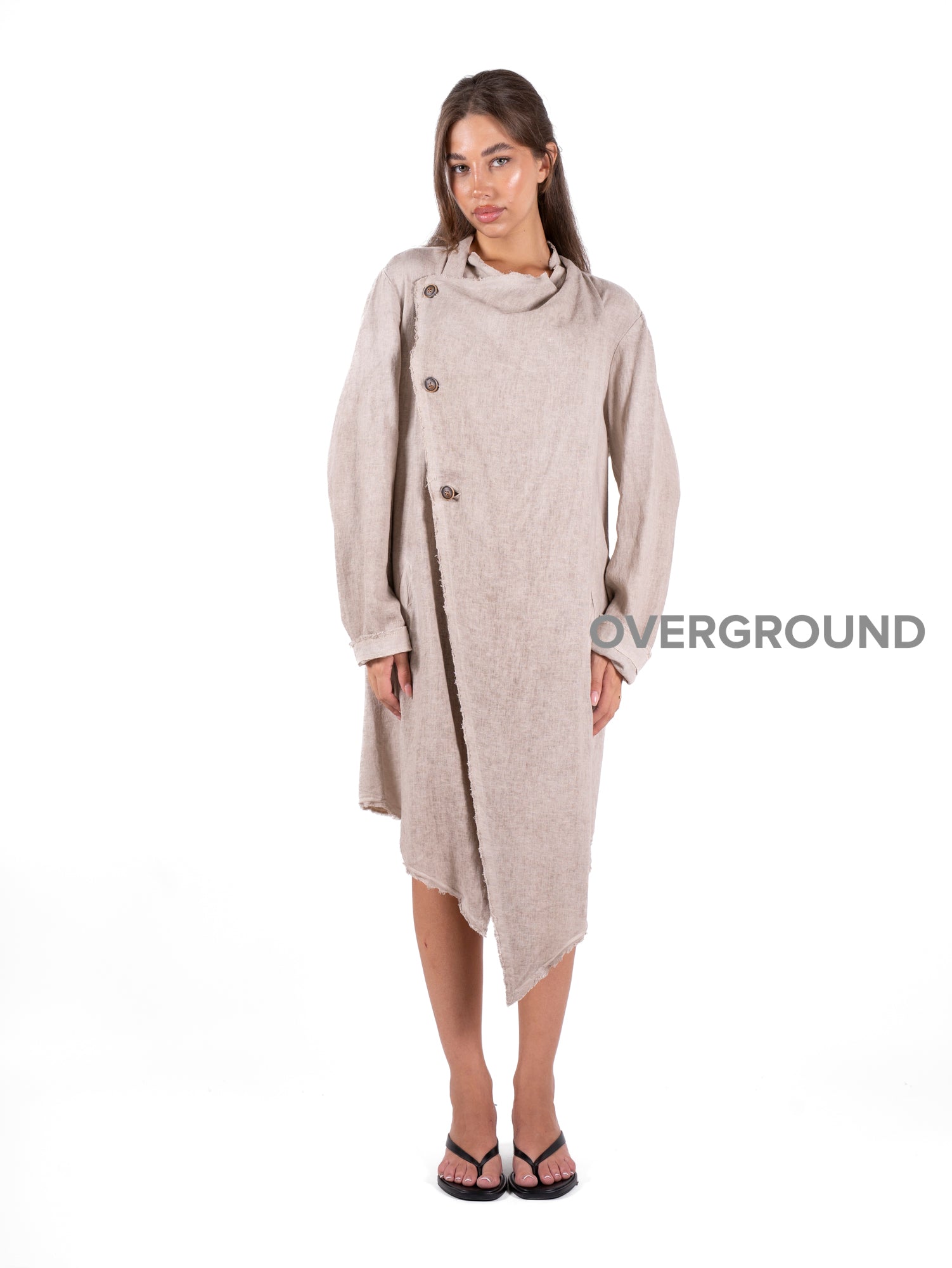 Spolverino sciallato tre bottoni laterali - OVERGROUND STORE 