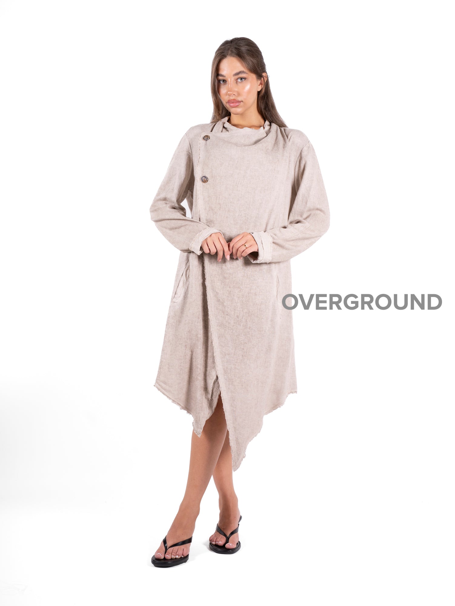 Spolverino sciallato tre bottoni laterali - OVERGROUND STORE 