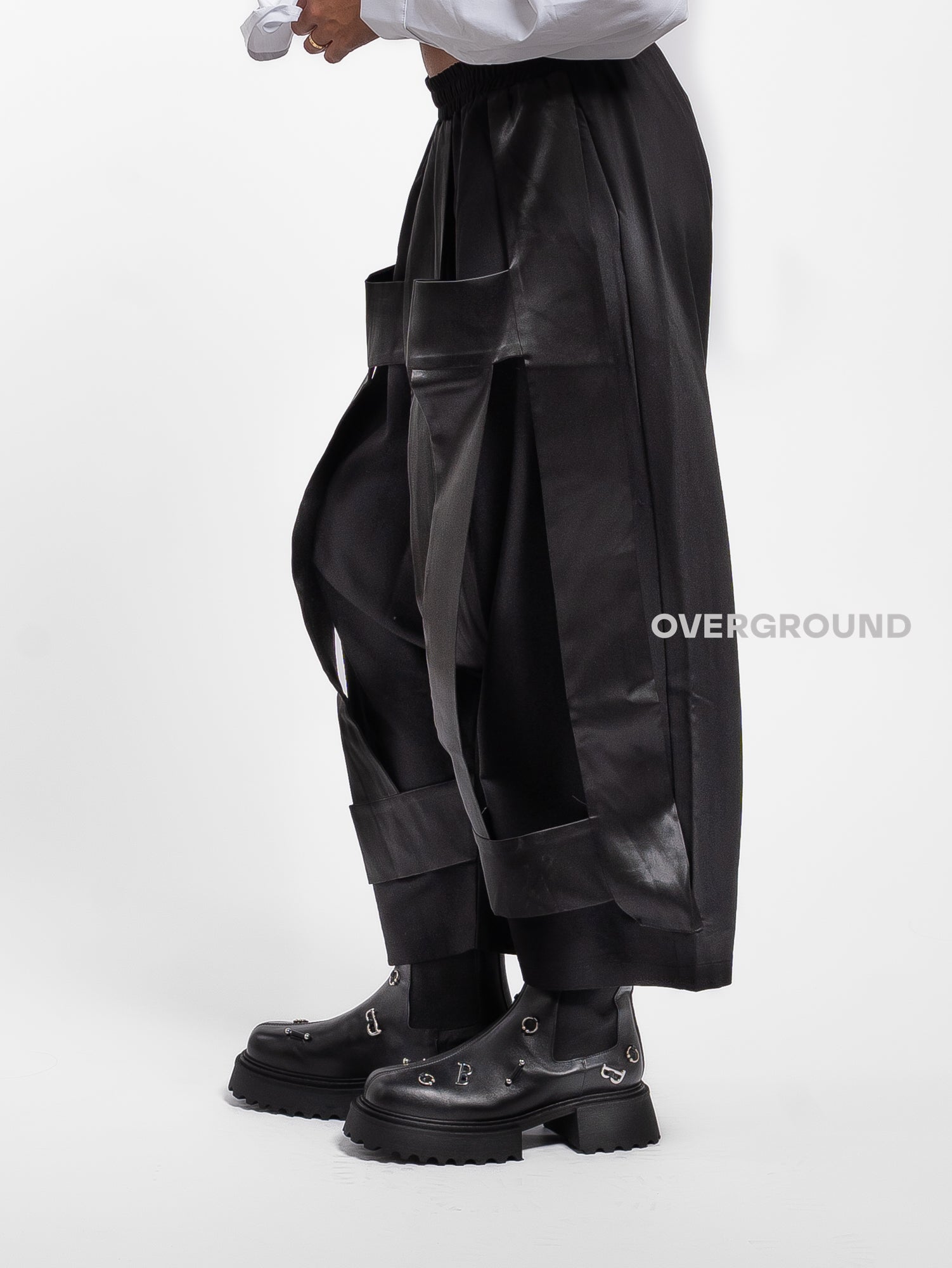 PANTALONE CAVALLO BASSO CON FASCE DAVANTI - OVERGROUND STORE 