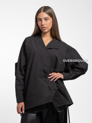 CAMICIA LARGA ASIMMETRICA COLLO SCIALLATO