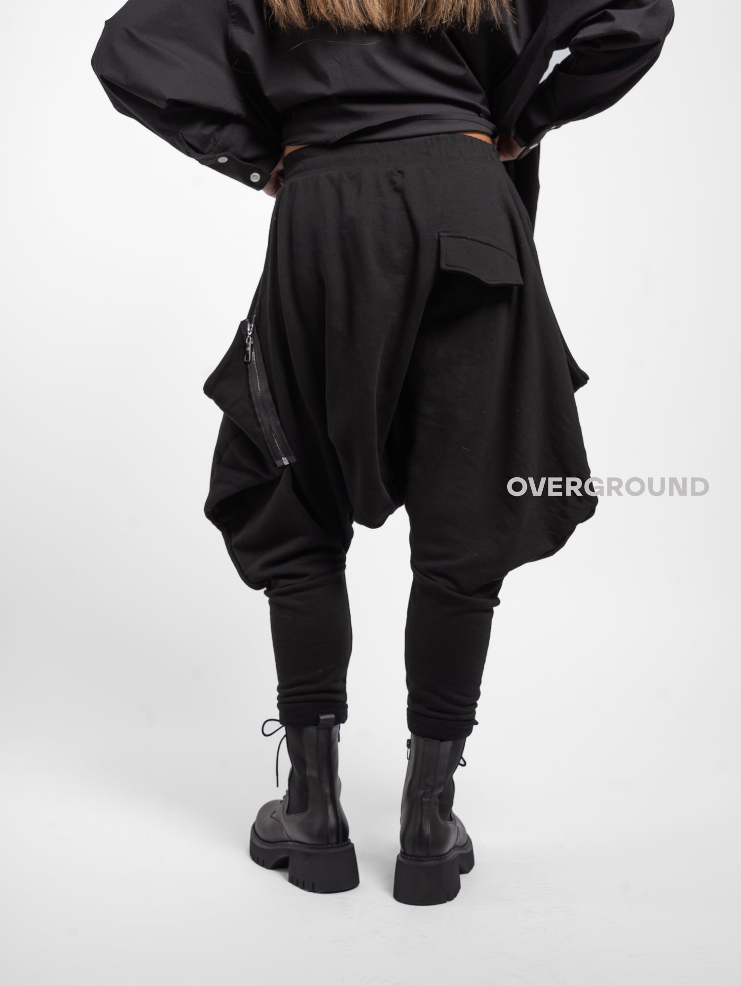 PANTALONE CAVALLO BASSO CON CERNIERE LATERALI - OVERGROUND STORE 